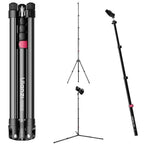 Ulanzi TT43 II reverse-folding light stand with tilt head, boom pole configuration and extended setup