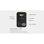 Ulanzi UA12 bi-color inflatable 12W LED tube light rear control panel with screen, CCT and brightness buttons, USB-C port