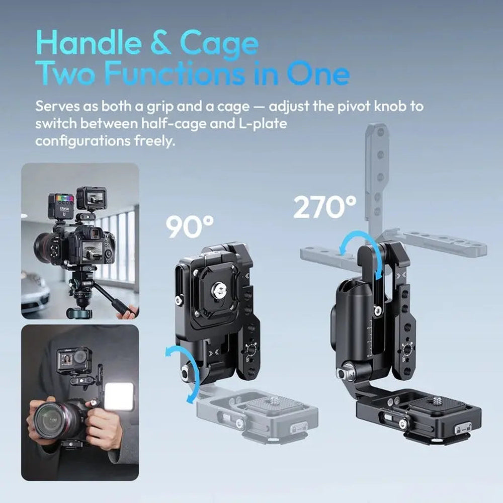 Ulanzi XJ01 Uka foldable camera cage adjustment positions