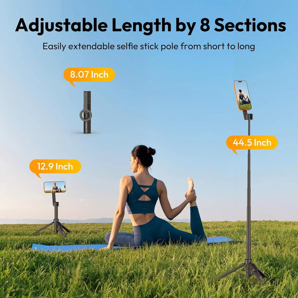 ULANZI SK26 Magnetic Phone Tripod 44.5 Inch 2 in 1 Selfie Stick Tripod with Remote Ulanzi