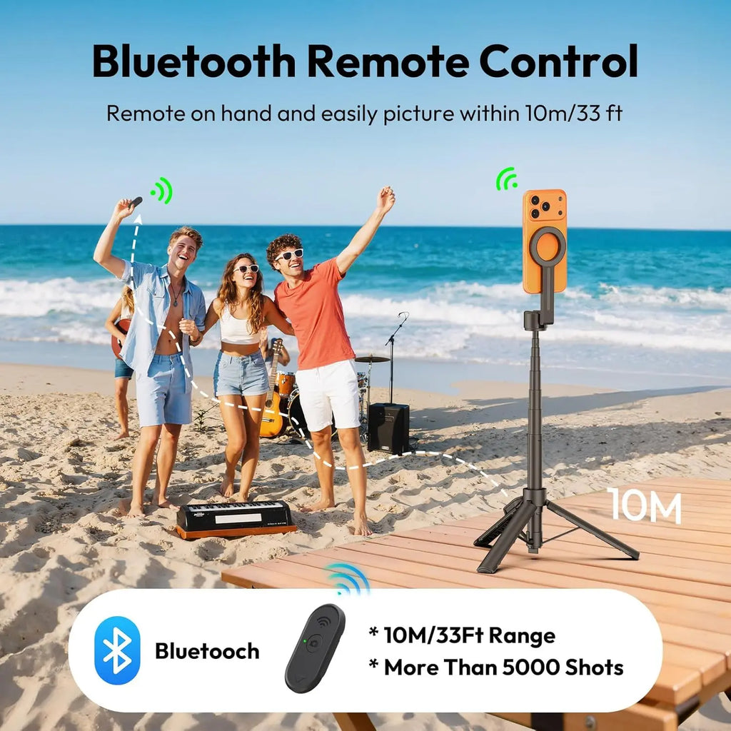 ULANZI SK26 Magnetic Phone Tripod 44.5 Inch 2 in 1 Selfie Stick Tripod with Remote Ulanzi