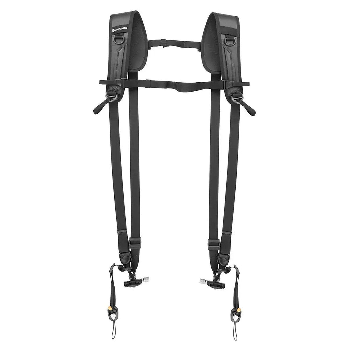 Vanguard Connect PRO 2N1 Dual Camera Strap – Black — black dual-camera harness showing both straps and connectors