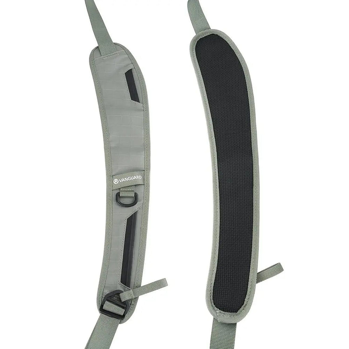 Vanguard Connect PRO Camera Sling Strap – Green — front and rear views of padded shoulder section