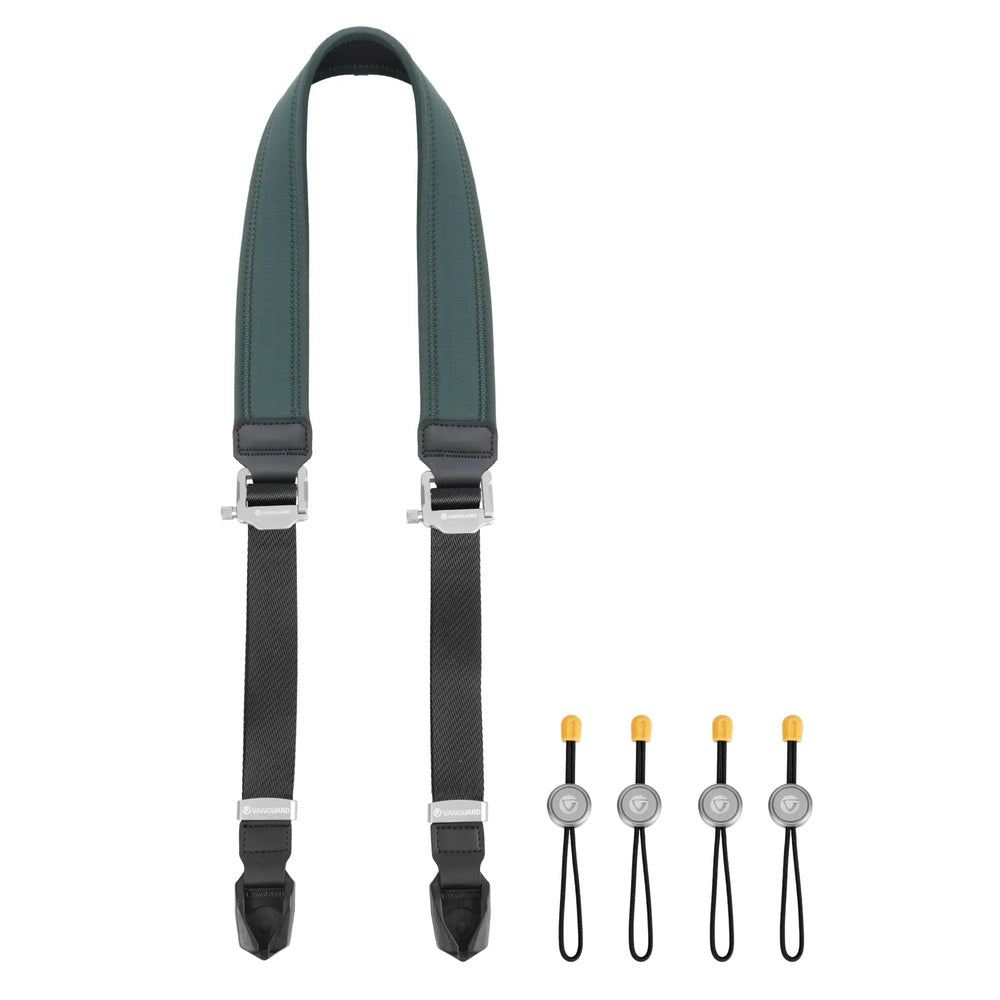 Vanguard Connect 3N1 NS 38 GR green 38mm convertible camera neck wrist and backpack strap, official product image