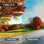 Viblitz 82mm ultra-slim UV lens filter in branded retail packaging