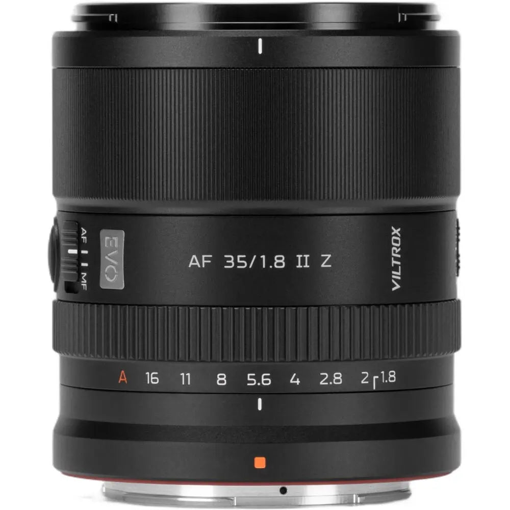 Viltrox AF 35mm f/1.8 II EVO Z autofocus lens for Nikon Z, upright front view against white background