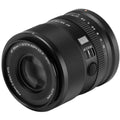 Viltrox AF 55mm f/1.8 EVO Nikon Z-mount autofocus prime lens, black barrel and aperture ring in angled front view on white.