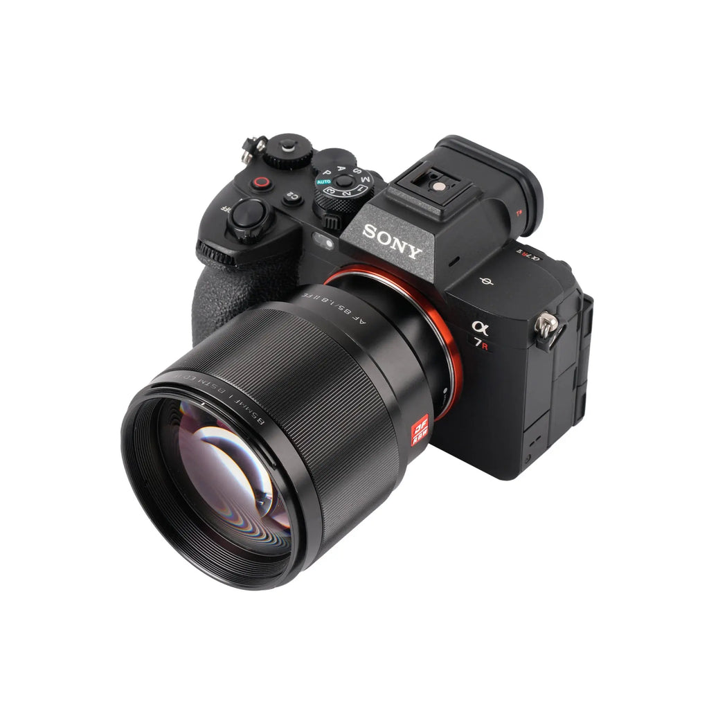 Viltrox AF 85mm F1.8 II Sony E-mount portrait lens mounted on Sony camera