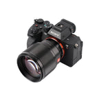 Viltrox AF 85mm F1.8 II Sony E-mount portrait lens mounted on Sony camera