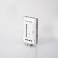 Viltrox DC-V1 5.5-inch touchscreen camera field monitor in white finish, rear panel with battery mount and ventilation on neutral white background.