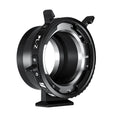 Viltrox PL-Z PL-mount cinema lens to Nikon Z camera adapter, black metal adapter ring with locking levers on a clean white background