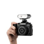 Viltrox Z1 Plus retro mini flash installed on compatible camera