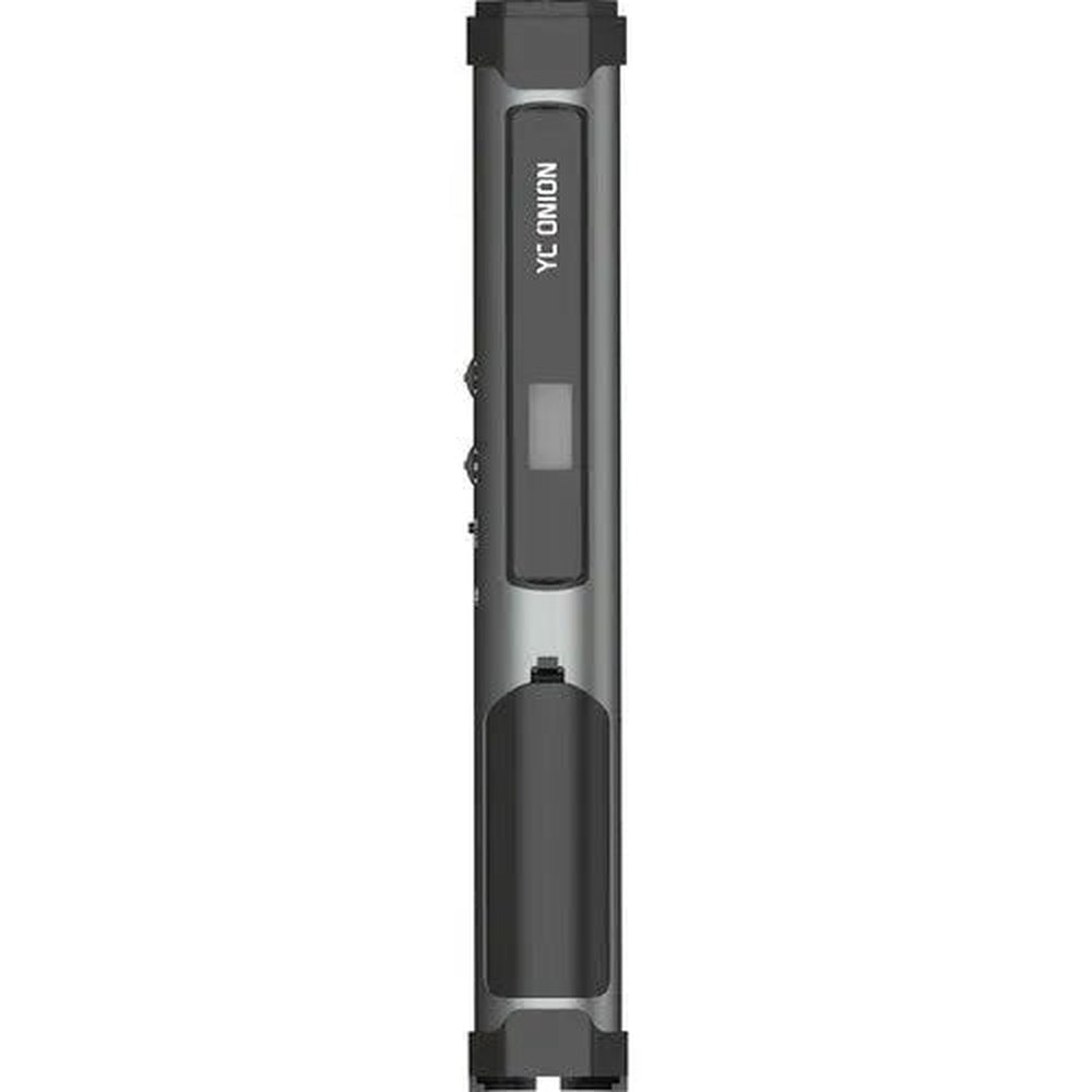 YC Onion Energy Tube RGB app-controlled LED handheld light wand, rear isolated view showing digital display and control buttons
