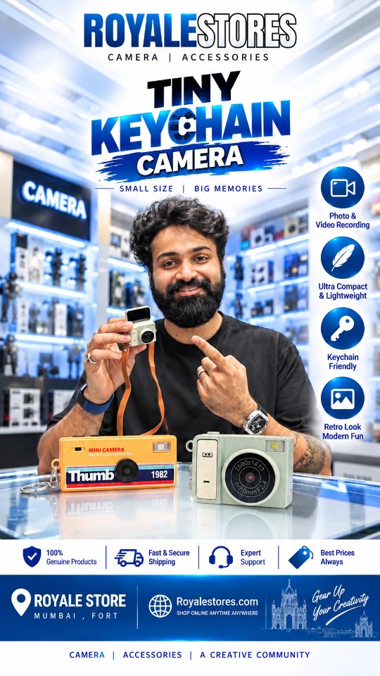 Keychain camera reel by Royale Stores